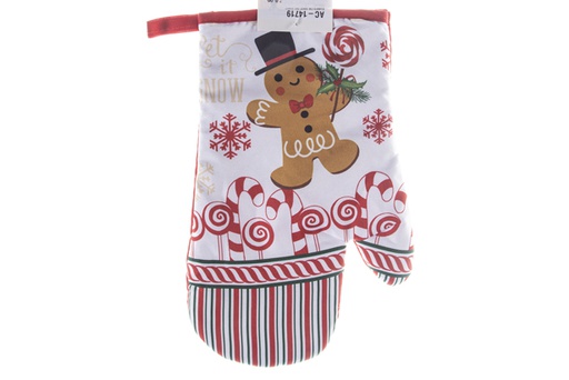 [119594] Christmas cookie decorated mitten 19x27 cm