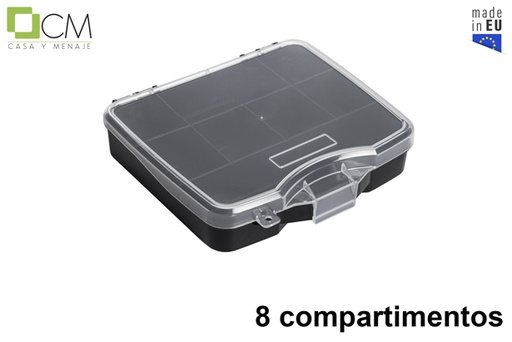 [119682] Caja plástico herramientas 8 compartimentos
