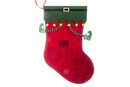 [119710] Christmas elf felt sock 38x25 cm