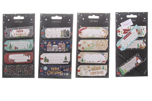 [119786] Pack 4 Christmas gift stickers assorted