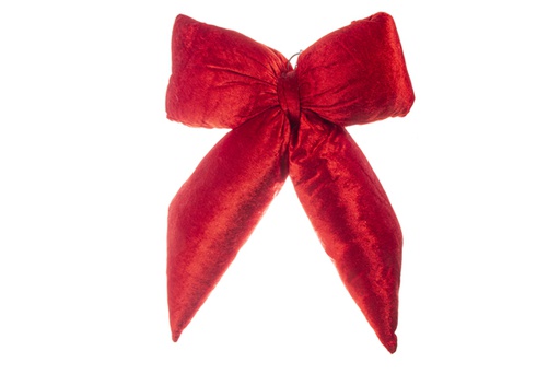 [119837] Red velvet Christmas bow 40x30 cm