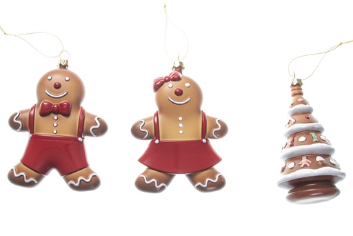 [120012] Assorted gingerbread cookie pendant 13 cm