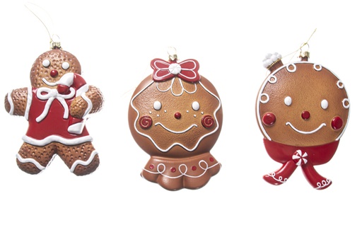 [120014] Assorted gingerbread cookie pendant 16 cm