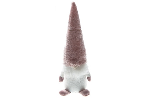 [120042] Pink and white Christmas gnome pendant 35 cm