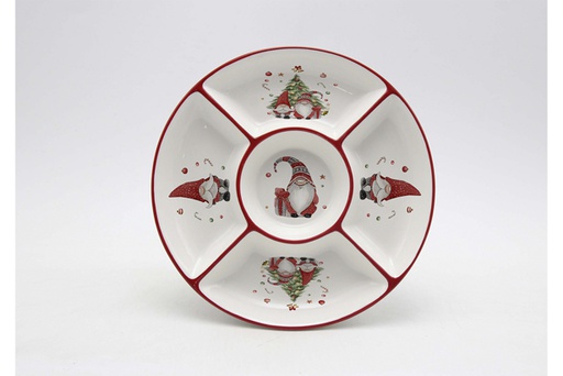 [120153] Ceramic Christmas hors d'oeuvre 26 cm