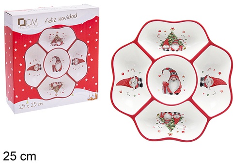 [120169] Entremesera cerámica Navidad decorada elfo 25 cm