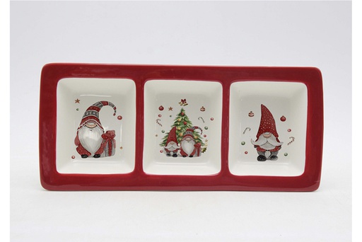 [120179] Ceramic Christmas appetizer 32x14 cm