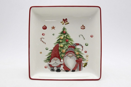 [120188] Christmas ceramic tray 28 cm