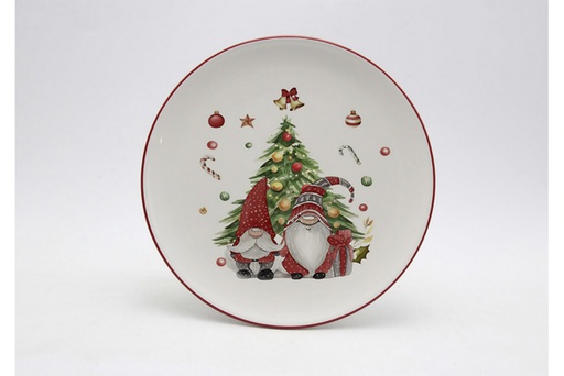 [120189] Chirstmas ceramic plate 31 cm 