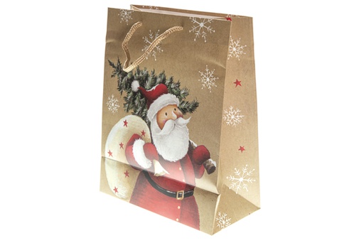 [120242] Bolsa Navidad Papa Noel 33x26 cm