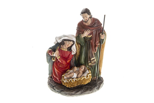 [120352] Resin Nativity set 3 pieces with base 15 cm