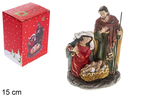 [120352] Resin Nativity set 3 pieces with base 15 cm