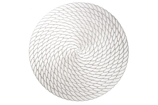 [120371] Silver round PVC trivet 38cm