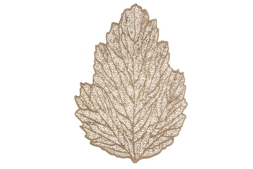 [120381] Dessous de plat PVC forme feuille d'or 45x35 cm