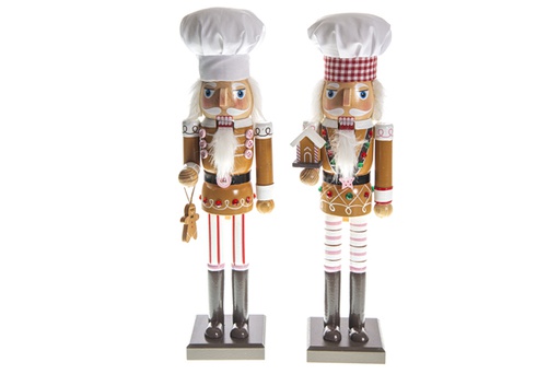 [120425] Cascanueces cocinero de madera 2 modelos surtidos 38 cm