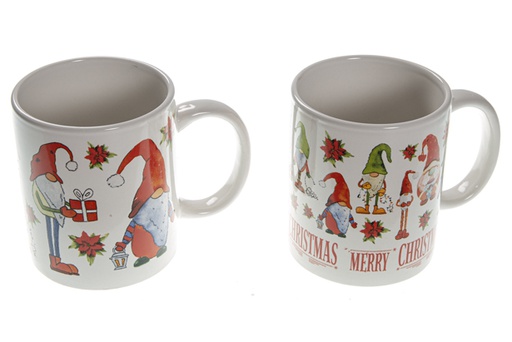 [120426] Caneca em cerâmica com decoração de Natal variada 9,5x8 cm