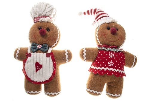 [120568] Gingerbread cookie doll with hat 23x37 cm