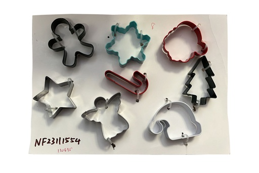 [120695] Pack 10 steel Christmas pastry molds