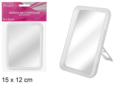 [120716] Espejo rectangular con soporte 15x12 cm
