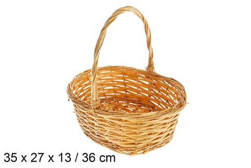 [120808] Cesto de vime oval mel 35x27x13 cm