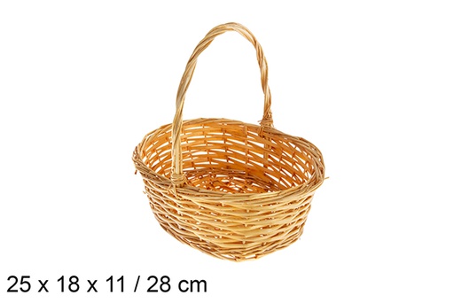 [120810] Honey oval wicker basket 25x18x11 cm