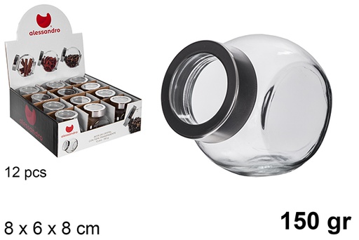 [120863] Glass jar with transparent lid 150 grams