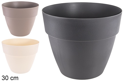 [120870] Pot en plastique couleurs assorties 30 cm