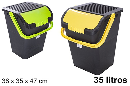 [120876] Cubo basura reciclaje apilable 35 l.