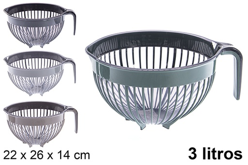 [120883] Plastic mixing bowl with handle 3 l.