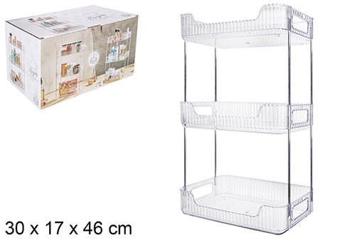 [120895] Organizer 3 ripiani bianco 30x17x46 cm