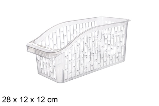 [120898] Organizer portaoggetti in plastica trasparente 28x12x12 cm