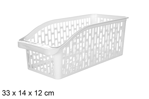 [120899] Organizador plástico almacenamiento transparente 33x14x12 cm