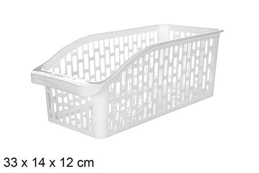 [120899] Plastic transparent storage organizer  33x14x12 cm