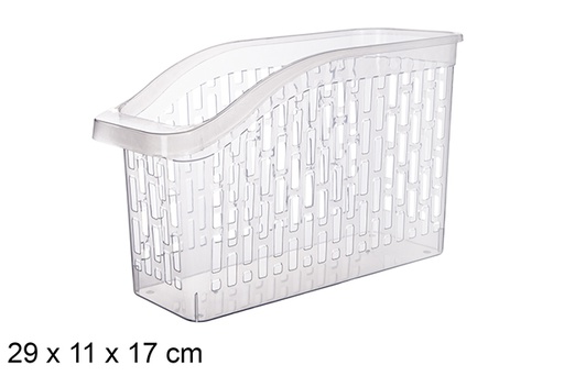 [120900] Plastic transparent storage organizer 29x11x17 cm