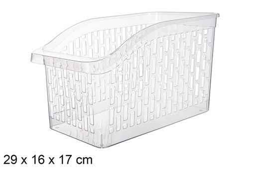 [120901] Organisateur de rangement en plastique transparent 29x16x17 cm