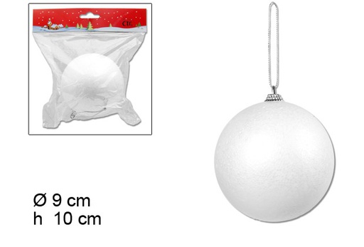 [049982] Bola de Natal branca 9 cm