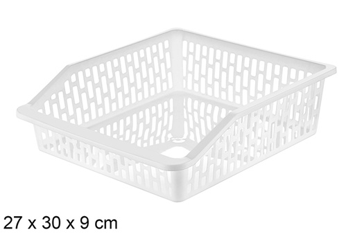 [120962] Bandeja organizadora de plástico branco Tidy XXL