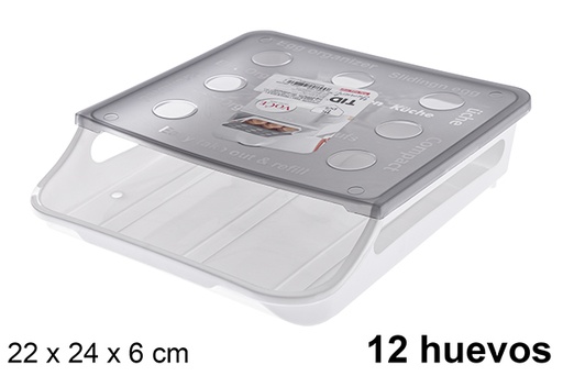 [120963] Organizer tray with lid for 12 eggs