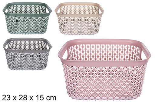 [120975] Panier de rangement en plastique 23x28 cm