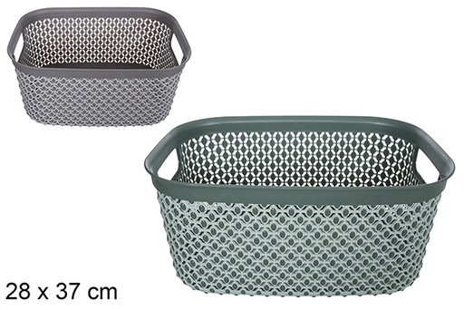 [120976] Plastic organizing basket 28x37 cm