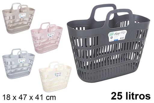 [120977] Bolso compra plástico con asas 25 l.