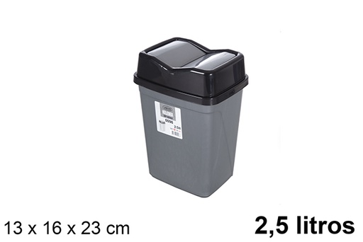 [120987] Butterfly plastic trash can swing lid 2,5 l.