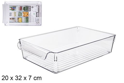 [121003] Plateau de rangement en plastique transparent 20x32 cm