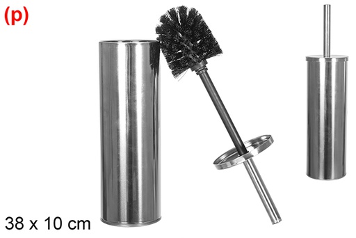 [121006] Stainless steel toilet brush holder 38x10cm