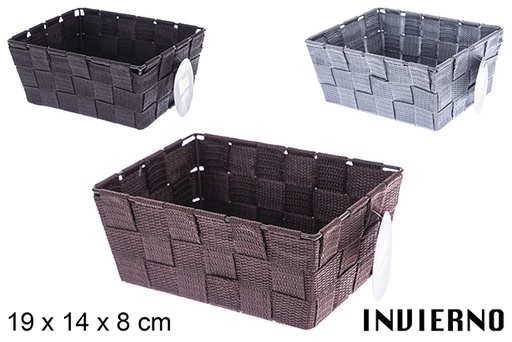 [121007] Cesto de nylon colorido Invierno 19x14x8 cm