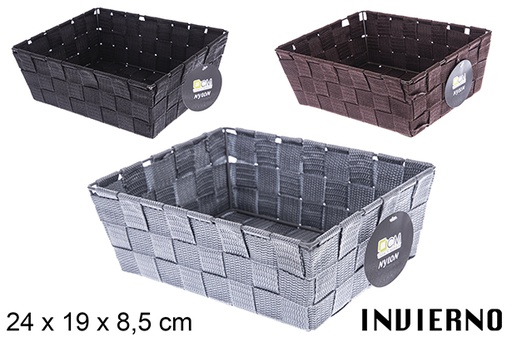 [121009] Cesto de nylon colorido Invierno 24x19x8,5 cm