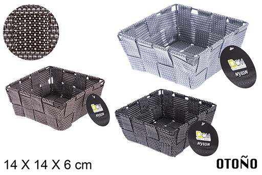 [121017] Cesta nylon colores Otoño 14x14x6 cm