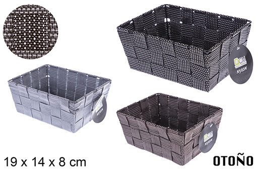 [121028] Cesto de nylon colorido Otoño 19x14x8 cm