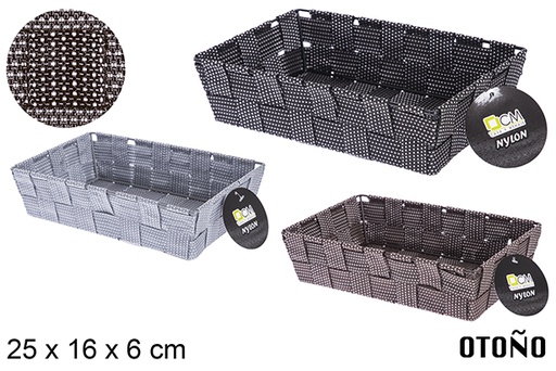 [121031] Cesto de nylon colorido Otoño 25x16x6 cm