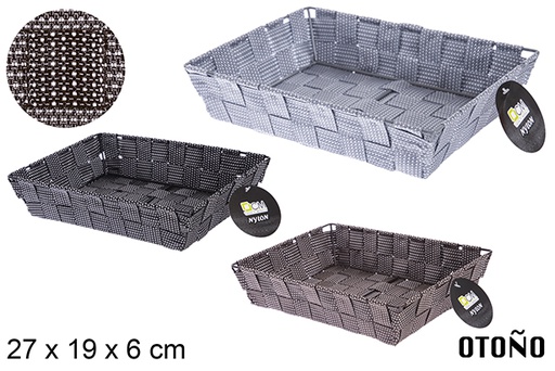 [121033] Otoño colored nylon basket 27x19x6 cm